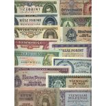 A group of Hungarian notes. (Pick 99, 106, 109, 113, 116,. 129, 131, 166, 169, 170, 171, 172, 1...