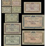 Regie des Chemins de Fer des Teritoires Occupes, a specimen set of the 1923 series all with ser...