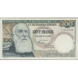 Banque Centrale du Congo Belge et du Ruanda-Urundi, 100 francs, 1st November 1956, serial numbe...