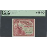 Banque du Congo-Belge, 5 francs, 10 June 1942, DEUXIEME EMISSION, serial number C 369409, (Pick...