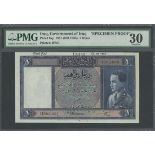 Government of Iraq, specimen proof 1 dinar, ND (1935), serial number H900,001, (TBB B109 Pick 9...