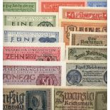 German Armed Forces, clearing notes, 1 reichsmark, (Pick M38, 39, 40, 41, Pick R135, 136b, 137b...