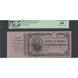 Il Banco di Napoli, specimen 25 Lire with counterfoil, 1 August 1883, (Pick S843s, Gavello 144,...