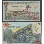 Israel, Bank of Israel, a partial specimen set of the 1955 series (Pick 27s,28s, TBB B404as2, 4...