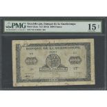 Banque de la Guadeloupe, 100 francs, ND (1942), serial number W6 149201 201, (Pick 26Aa, Kolsky...
