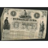 Hungarian Fund, New York, a selection of notes comprising $1 (19), 2 February 1852, (Pick S136a...