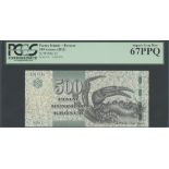 Faeroe Islands, 500 kronur, 2011, serial number C0111J 000733J, (Pick 32)