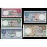 Bank of Ghana, a set of specimen colour trial for 1 cedi, ND (1965), serial number A/1 000000,...