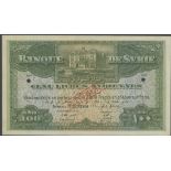 Banque de Syrie, specimen 100 livres, 1 July 1920, no serial number, (Pick 19s)