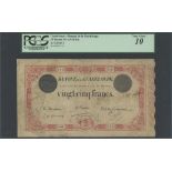 Banque de la Guadeloupe, 25 francs, ND (1920-44), serial number S.48 505, (Pick 8),