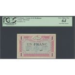 Banque de la Martinique, 1 franc, proof, 1915, without serial numbers of signatures, (TBB B214...