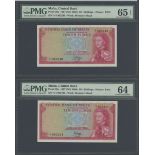 Central Bank of Malta, 10/- (2), ND (1968), A/1 002240, A/1 002241, (Pick 28a),