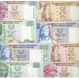 Cyprus, Central Bank of Cyprus, a group of 17 notes from the 1997-2001 issue, (Pick 60 to 63),