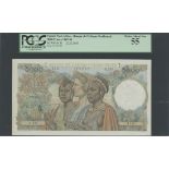 Banque de l'Afrique Occidentale, French West Africa, 5000 francs, 22 December 1950, serial numb...