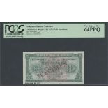 Banque Nationale de Belgique, Belgium specimen 10 francs, 1st February 1943, serial number A1 0...