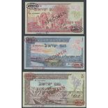 Bank of Israel, partial specimen set of the 1955 series comprising, (Pick 24s,25s,26s, TBB B401...