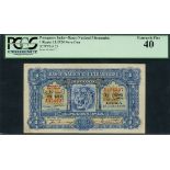Banco Nacional Ultramarino, Portuguese India, 1 rupia, 1 January 1924, red serial number A 4563...