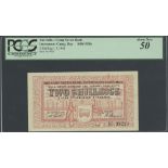 Australia, Hay Internment Camp note, 2/-, Hay, 1 March 1941, serial number E 39220, (Campbell12...