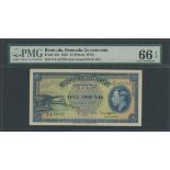 Bermuda Government, £1, 12th May 1937, serial number V/4 152791, (Pick 11b, TBB B111b),