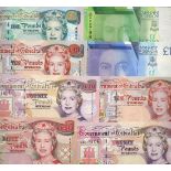 Government of Gibraltar, £5, 2000, £10 (2) 2002, 2006, £20 (2) 2004, 2006, £50, 2006, (Pick 28,...