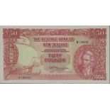 Reserve Bank of New Zealand, £50, ND (1958), serial number R199995, (TBB B109 Pick 162c),