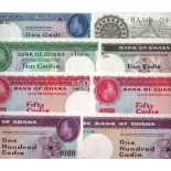 Bank of Ghana, a group comprising (Pick 6-9A, TBB B106-110),