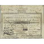 Banco di S.Monte della Pieta'di Roma, 800 scudi, ND (1785-1795), serial number 1431, (Pick S373...