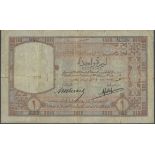 Banque de Syrie et du Grand-Liban, Lebanon, 1 Livre, 1st November 1930, seial number M.336 042,...