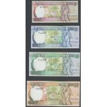 Malta, Bank of Central Malta, set of 4 notes from the 1994 issue, matching low serial number 00...