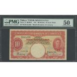 Malaya, British Administration $10, 1941, B/21 021235, (Pick 13)