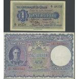 Government of Ceylon, 1 rupee, 1918, prefix B/79, (Pick 16a, 36A),