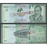 Banco Central de Nicaragua, specimen 1000 cordobas (2), ND (2016), (Pick 216s, 20s),