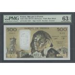 Banque de France, 500 francs, 7 June 1979, serial number K.105 13841, (Pick 156d),