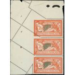 France 1900-27 "Merson" Issues 1906-20 Issue 2fr. misplaced perforation obliquely,