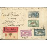 France 1900-27 "Merson" Issues 1900 Issue 5fr. with 1926-27 3fr. & 10fr., "Orphelins" 5f.+1fr.,