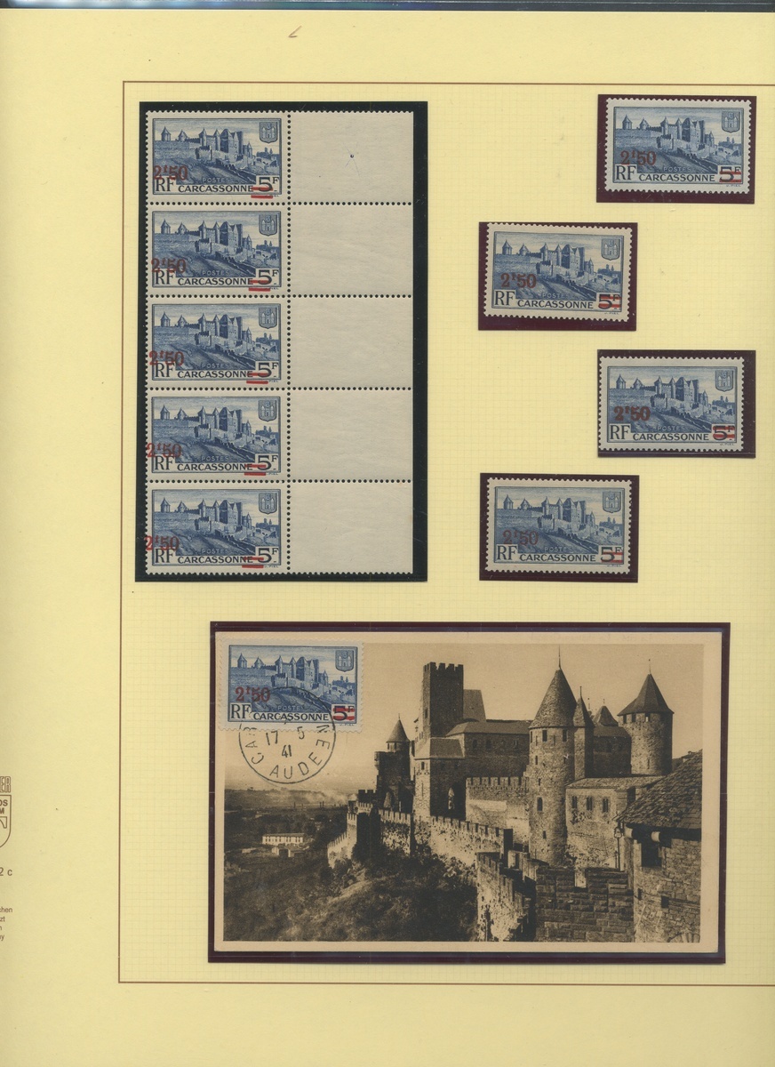 France 1940-41 Surcharges Collection on leaves, over 230 stamps, - Image 15 of 18