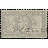 France 1862-70 "Empire" Laureated Issue 5f. grey-violet, regular "specimen" overprint,