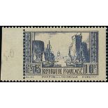 France 1929 Tourist Issue "Port de la Rochelle" 10f. blue, type II, from the left of the sheet...