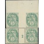 France 1900-24 Type Blanc 5c. yellow-green, type IA,