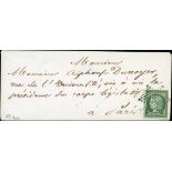 France 1849-50 First Issue 15c. very dark green, strong colour enhanced by its freshness,