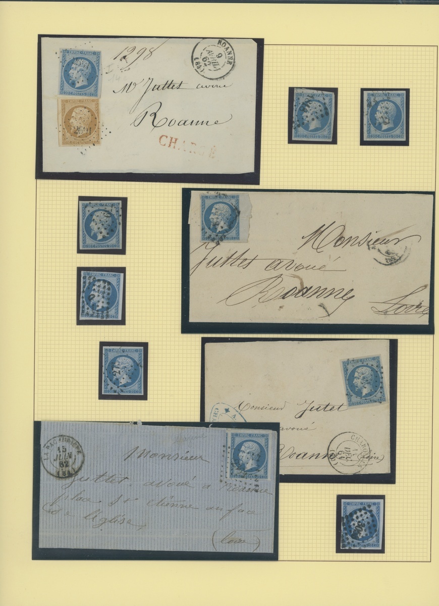 France 1853-60 Imperforate "Empire" Issue 1c. to 80c., balance of the collection, 249 stamps, c... - Image 14 of 17