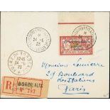 France 1923 Bordeaux Philatelic Congress 1fr. with interpanneau margin at top,