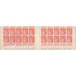 France Booklets Peace 50c. red 10f. booklet containing type I, miscut resulting in the lower ro...