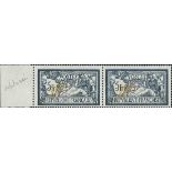 France 1900-27 "Merson" Issues 1900 Issue 5fr. misplaced centre to lower left, marginal pair