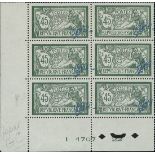 France 1900-27 "Merson" Issues 1906-20 Issue 45c. misplaced centre to lower right, an impressiv...