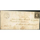 France 1849-50 First Issue First-Issue First Day Cover 20c. black, a lovely example with good m...