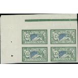 France 1900-27 "Merson" Issues 1906-20 Issue 45c. imperforate, block of four from the left of t...