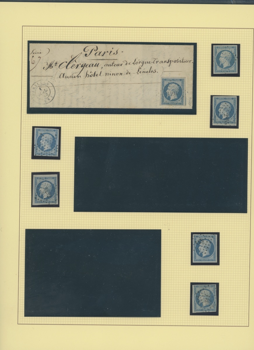 France 1853-60 Imperforate "Empire" Issue 1c. to 80c., balance of the collection, 249 stamps, c... - Image 15 of 17