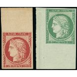 France 1849-50 First Issue 10c., 15c., 20c., 25c., 40c. and 1fr., set of six 1862 reprints;