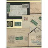 France Semeuse 1907 5c. green, balance of the collection on pages, over 350 stamps,